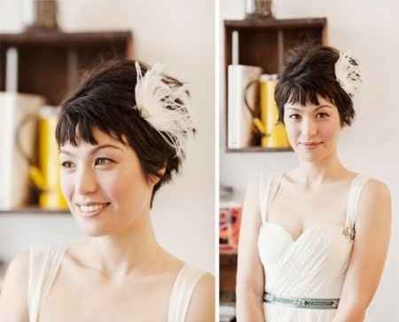 22 coiffures pour mariées aux cheveux courts