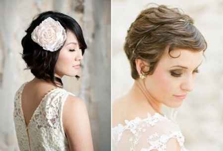 22 coiffures pour mariées aux cheveux courts