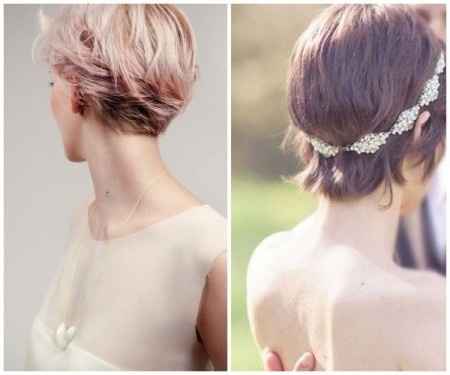 22 coiffures pour mariées aux cheveux courts