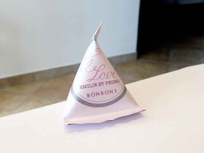 Tutoriel berlingots en papier pour dragées/bonbons par Emilie