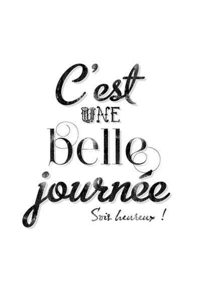 C'est une belle journée !!