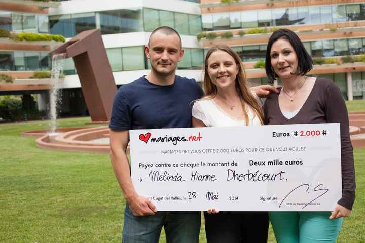 Les gagnants du 1er tirage au sort à mariages.net