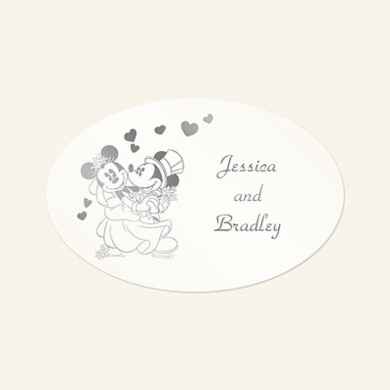 Etiquettes Minnie et Mickey
