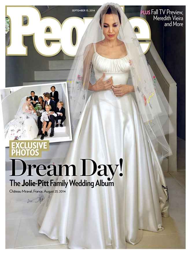 La robe de mariée d'Angelina Jolie