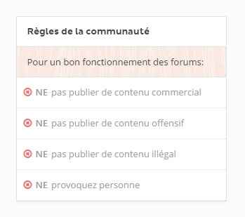Règles de bonne conduite de base