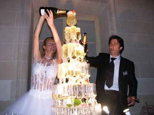 Qui va faire une fontaine de champagne ?