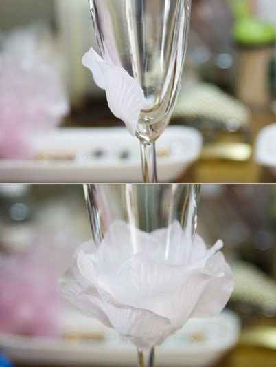 Une magnifique décoration de coupe à champagne maison !