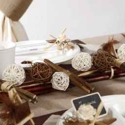 Inspiration déco ivoire et chocolat mariage