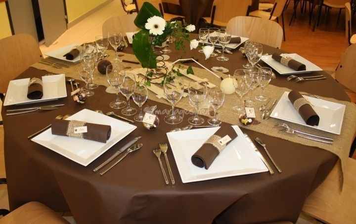 Inspiration déco ivoire et chocolat mariage