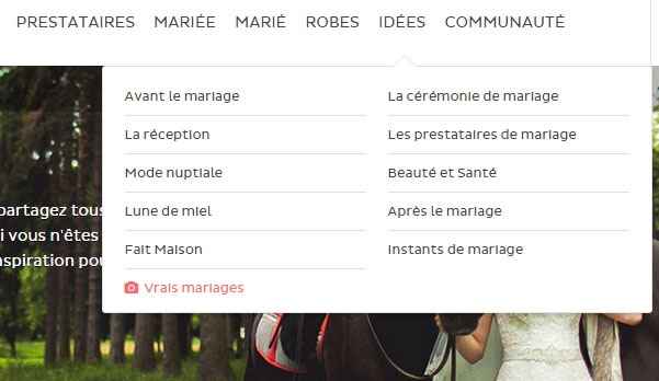 Trouvez des inspirations déco facilement sur mariages.net