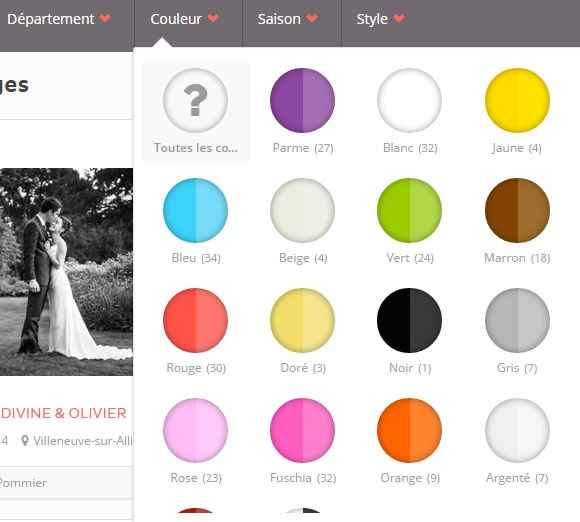 Trouvez des inspirations déco facilement sur mariages.net