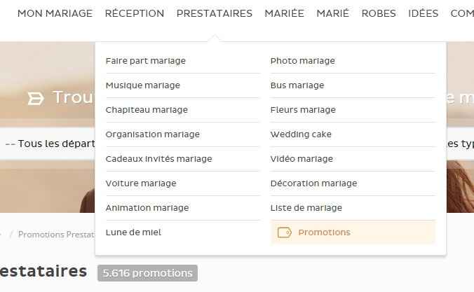 Accès promotions prestataires