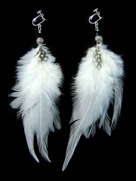 Boucles oreilles plumes
