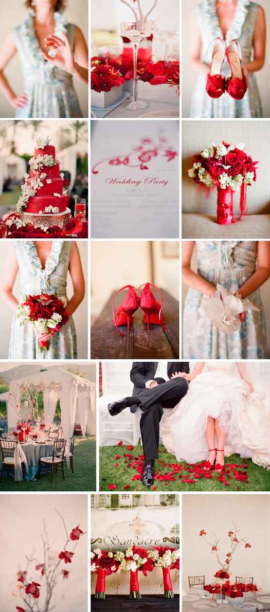 Decoration mariage rouge blanc