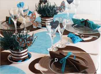 Mariage bleu chocolat