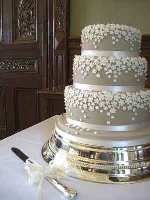 Gateau de mariage argent