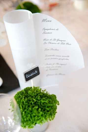 Menu de mariage original