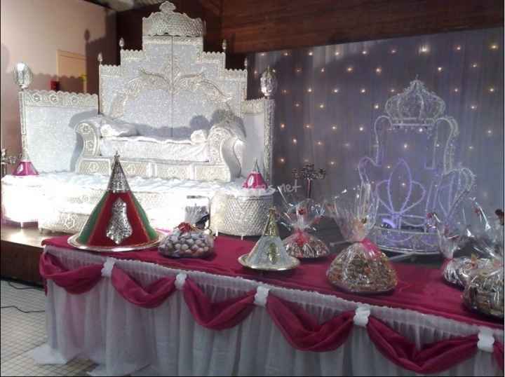 Trone et buffet mariage musulman