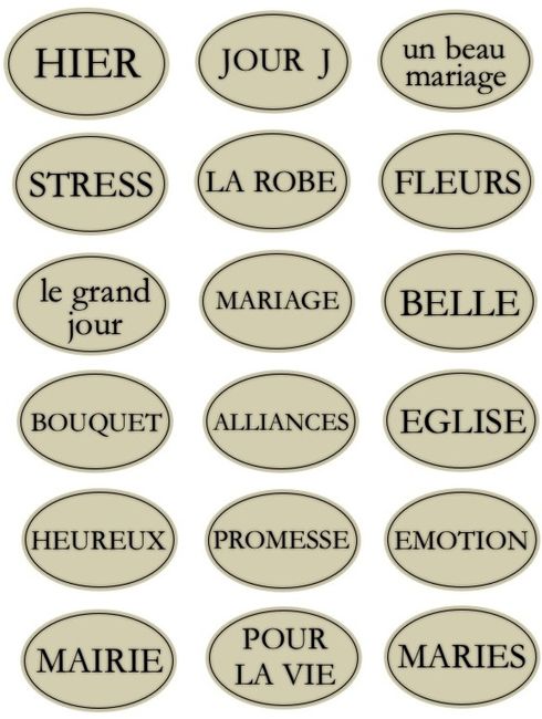 Etiquettes mariage