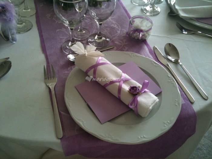 Presentation serviettes mariage