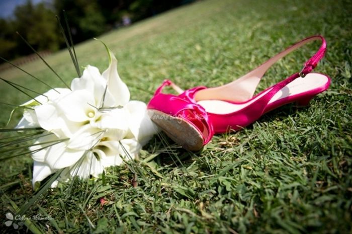 Chaussures mariage fushia