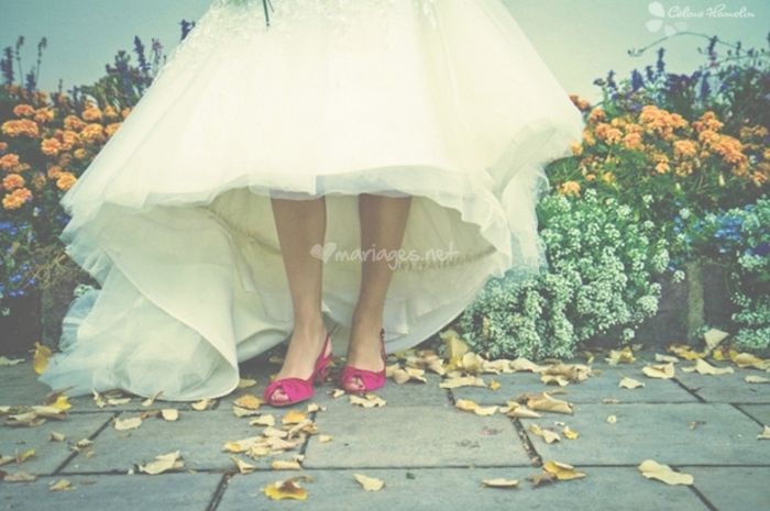 Chaussures mariage fushia