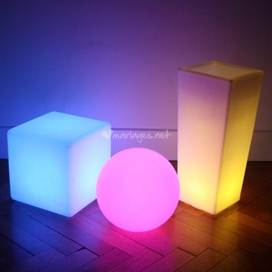 Decoration avec leds pour un mariage