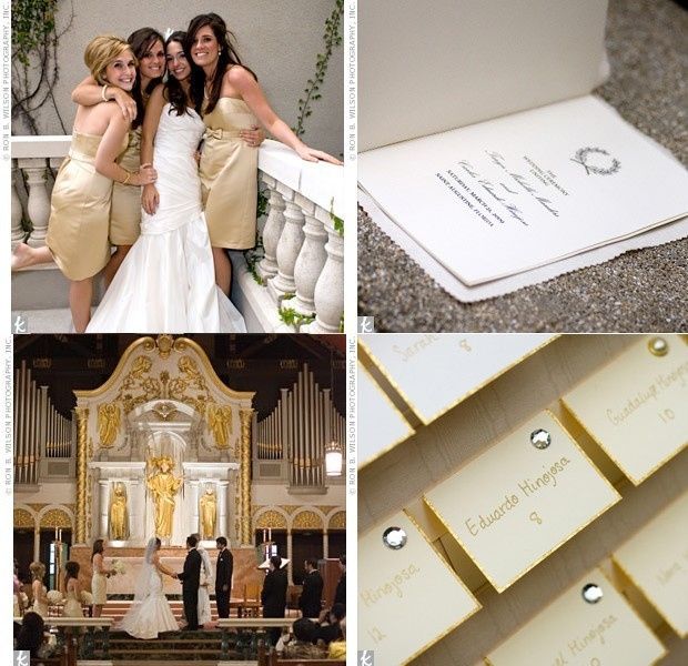 Mariage or et blanc