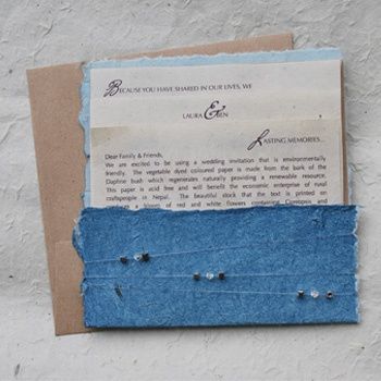 Détail faire part avec denim