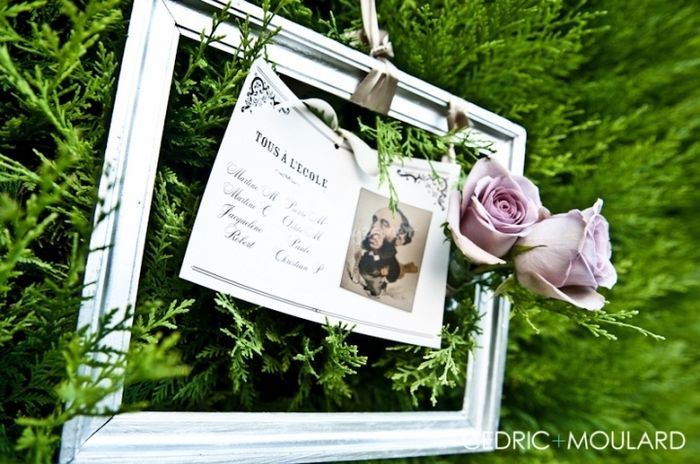 Plan de table sur le thème de l'école