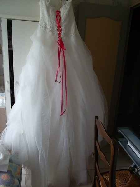 traine et dos de la robe