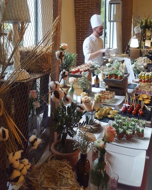 Dégustation du cocktail de mariage