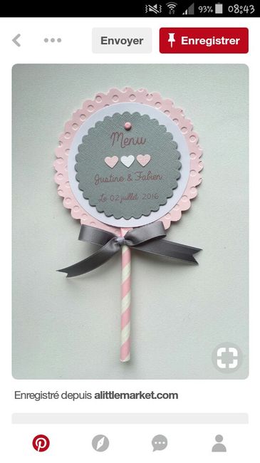 Menu thème bonbon - 1