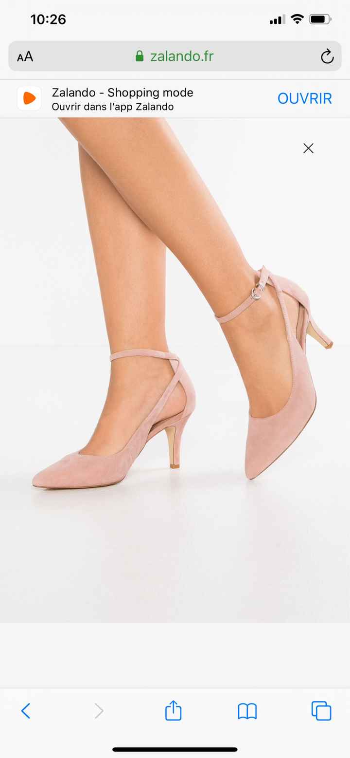 Chaussures mariée rose poudrée - 1