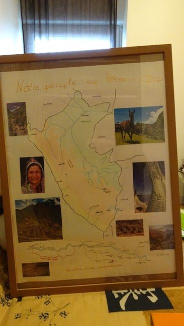 Le plan de notre voyage pour que les gens sachent ce que nous ferons de l'argent de l'urne. L'itinér
