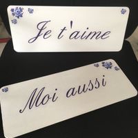 Pancartes chaises des mariés - 1