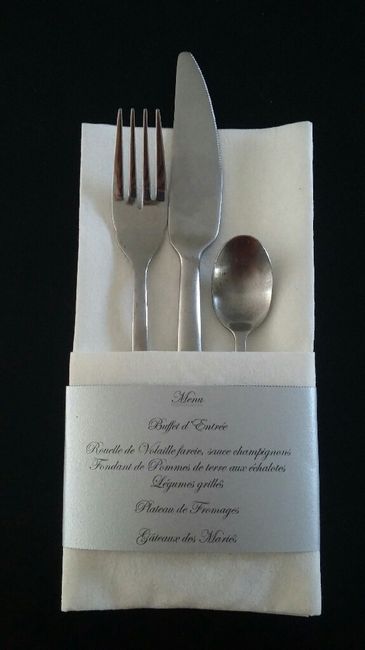 Menu/serviette diy fini. bien contente - 1