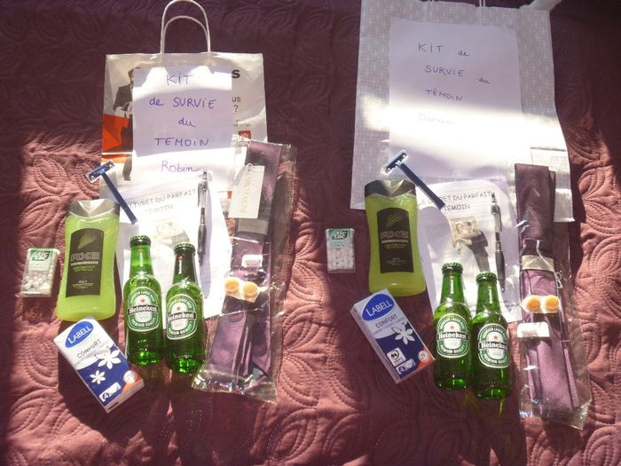 kits de survie des témoins (homme)