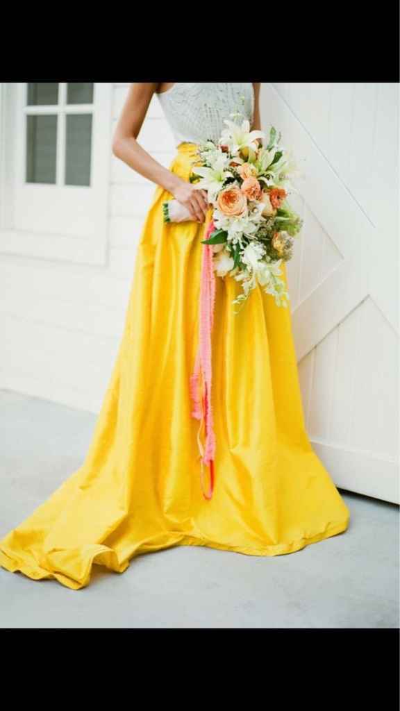 Inspiration : robes de mariée colorées - 1