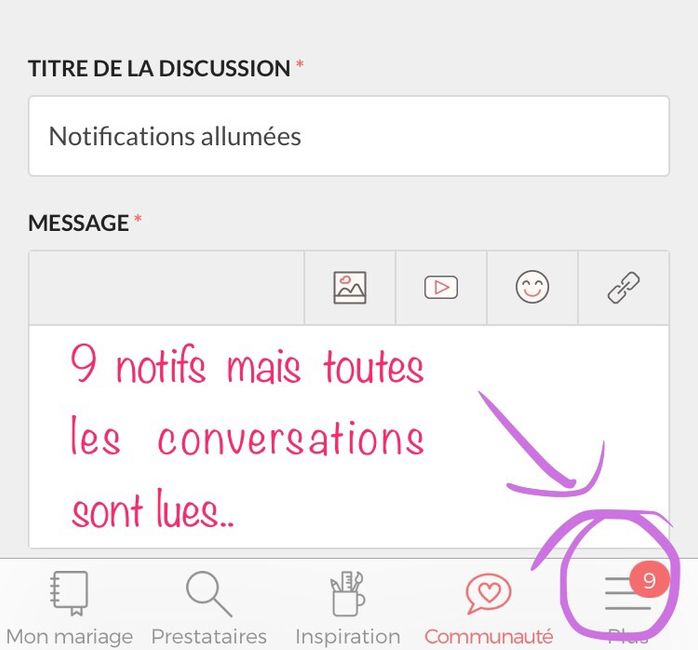 Notifications allumées - 1