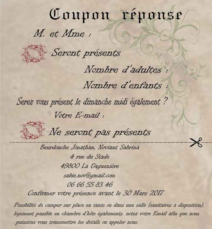 coupons réponses