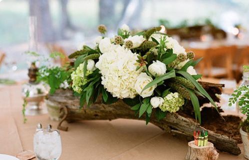 centre de table ecorce