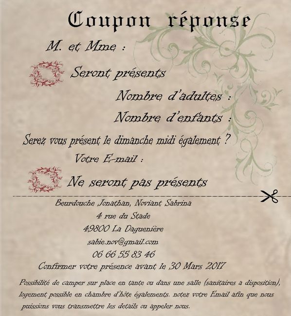 coupons réponses