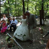 arrivée avec mon papa