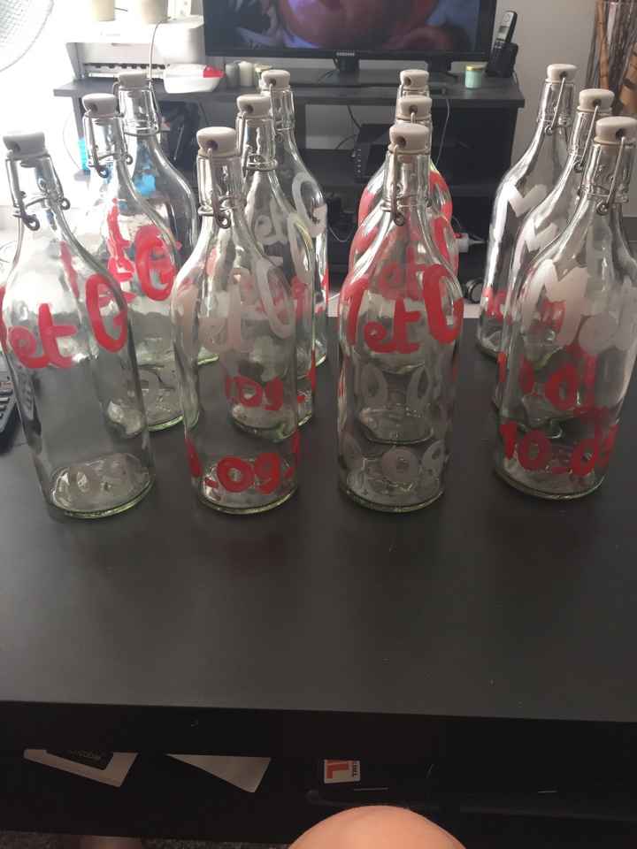 Longueur chemin de table et diy bouteilles d'eau - 3