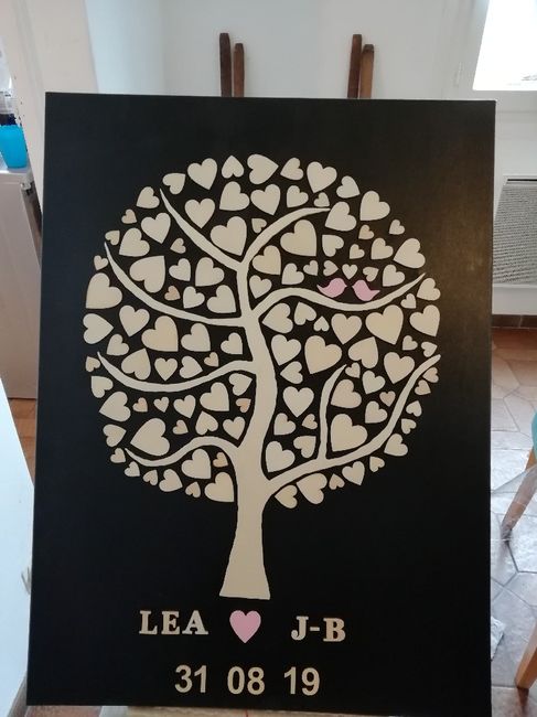 Tableau livre d'or et flèche - 2