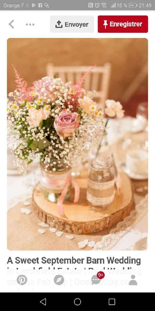 Bouquet et petit centre de table en vase champêtre - 2