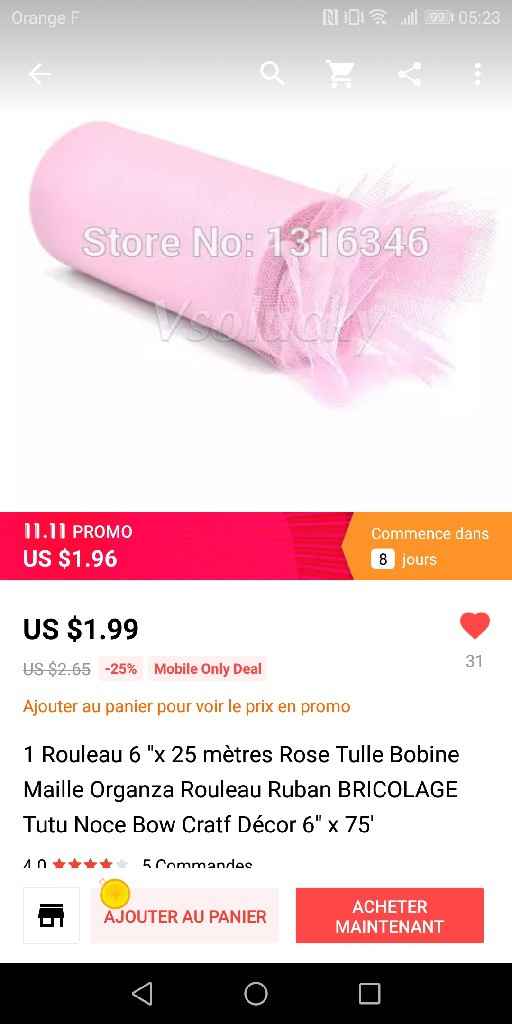 Commande déco ! Sa avance - 1