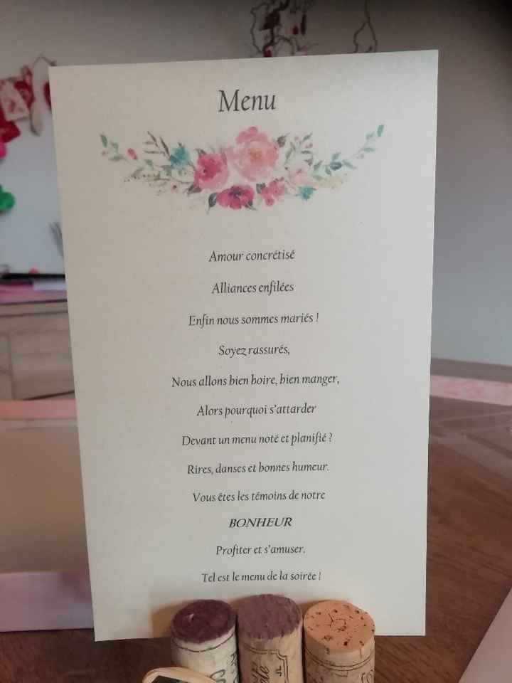 Menu table - 2