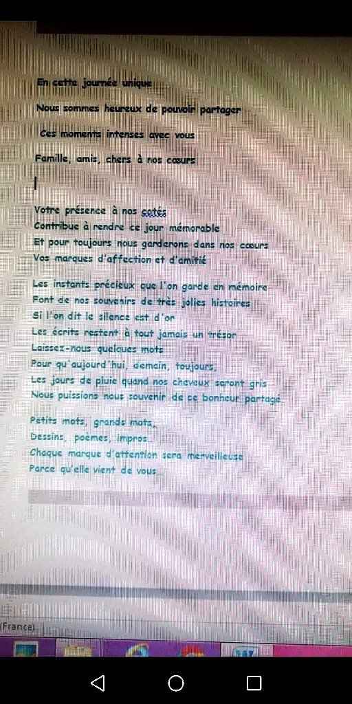 Texte 1ere page livre d or avis - 1
